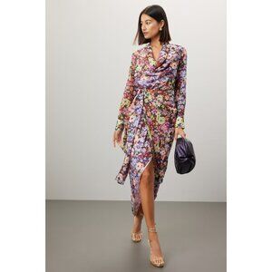 Georgeous Amanda Uprichard Salvador Long Sleeve Floral Gown XS